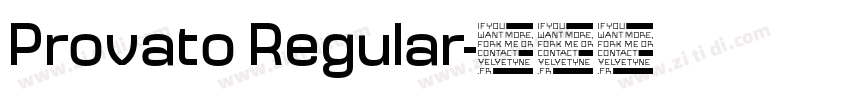 Provato Regular字体转换